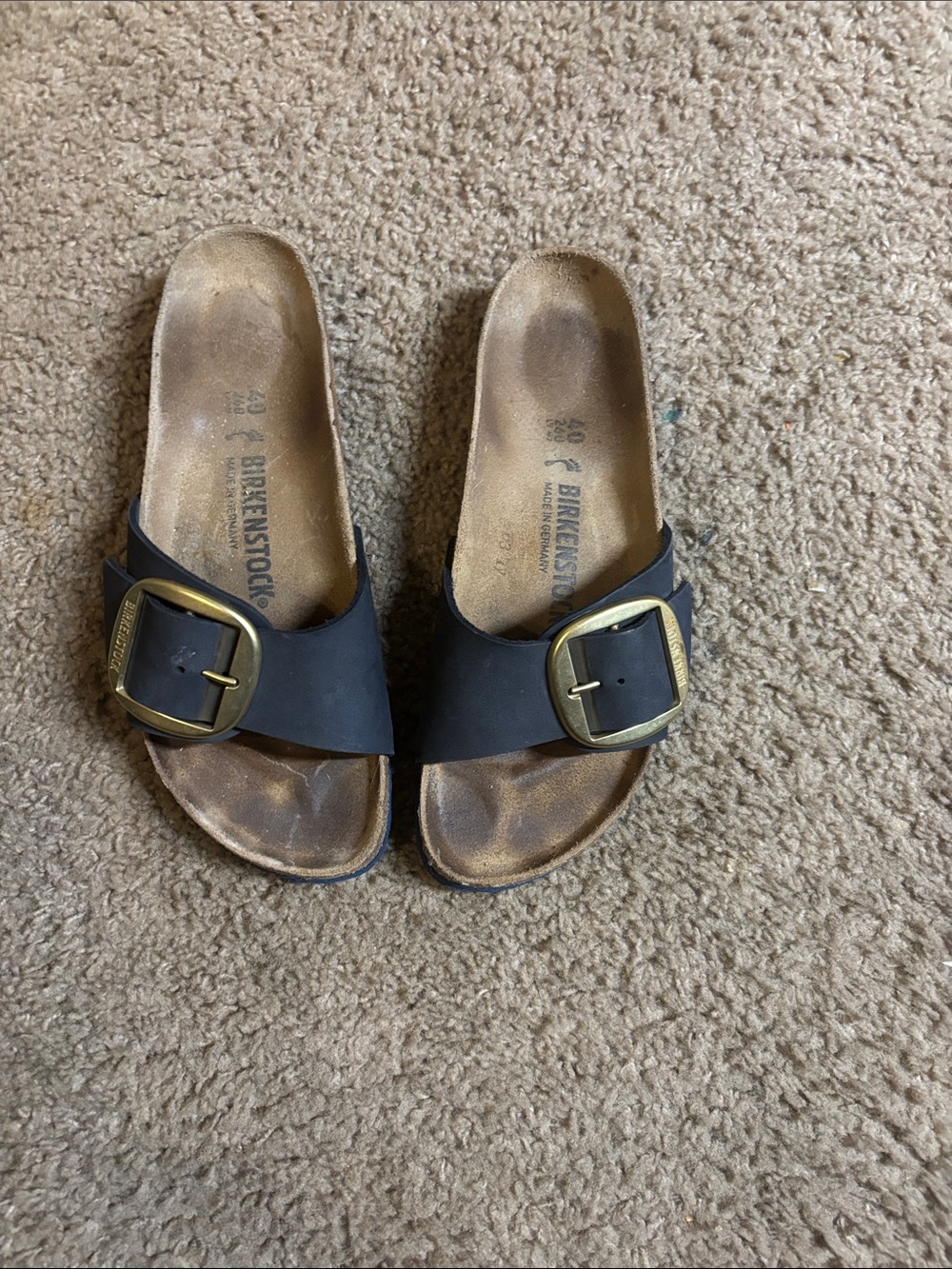 BIRKENSTOCK Madrid Big Buckle Women’s Sandals navy blue Sz 40 women's 9